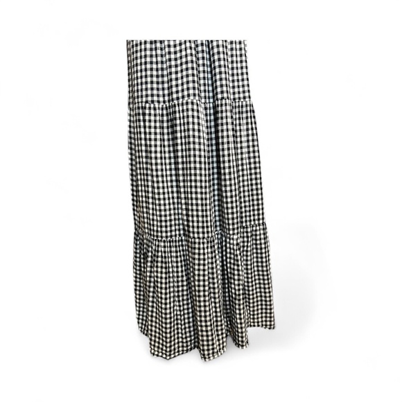 🖤🤍 EUC OLD NAVY Black & White Gingham Maxi Dress | Sz S Tall - Picture 6 of 9